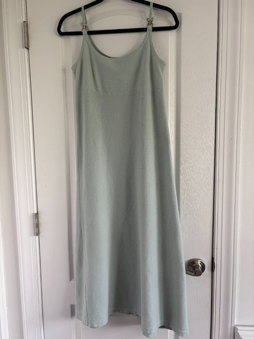 N. E. Wear Aqua Tank Top, Cotton Maxi Dress, Size S